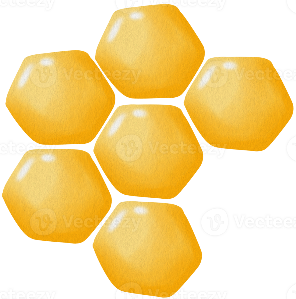Hexagon Honeycomb Yellow Honeycomb png