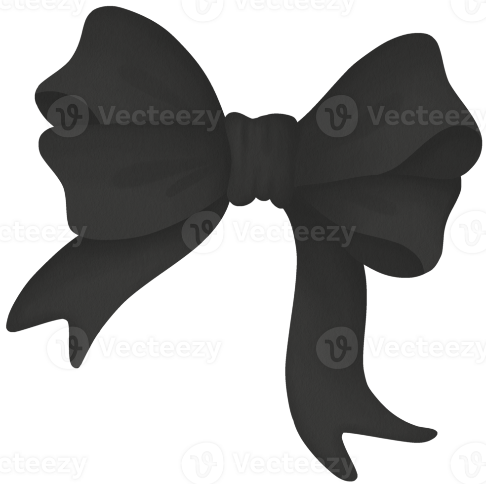 Black Ribbon Bow png