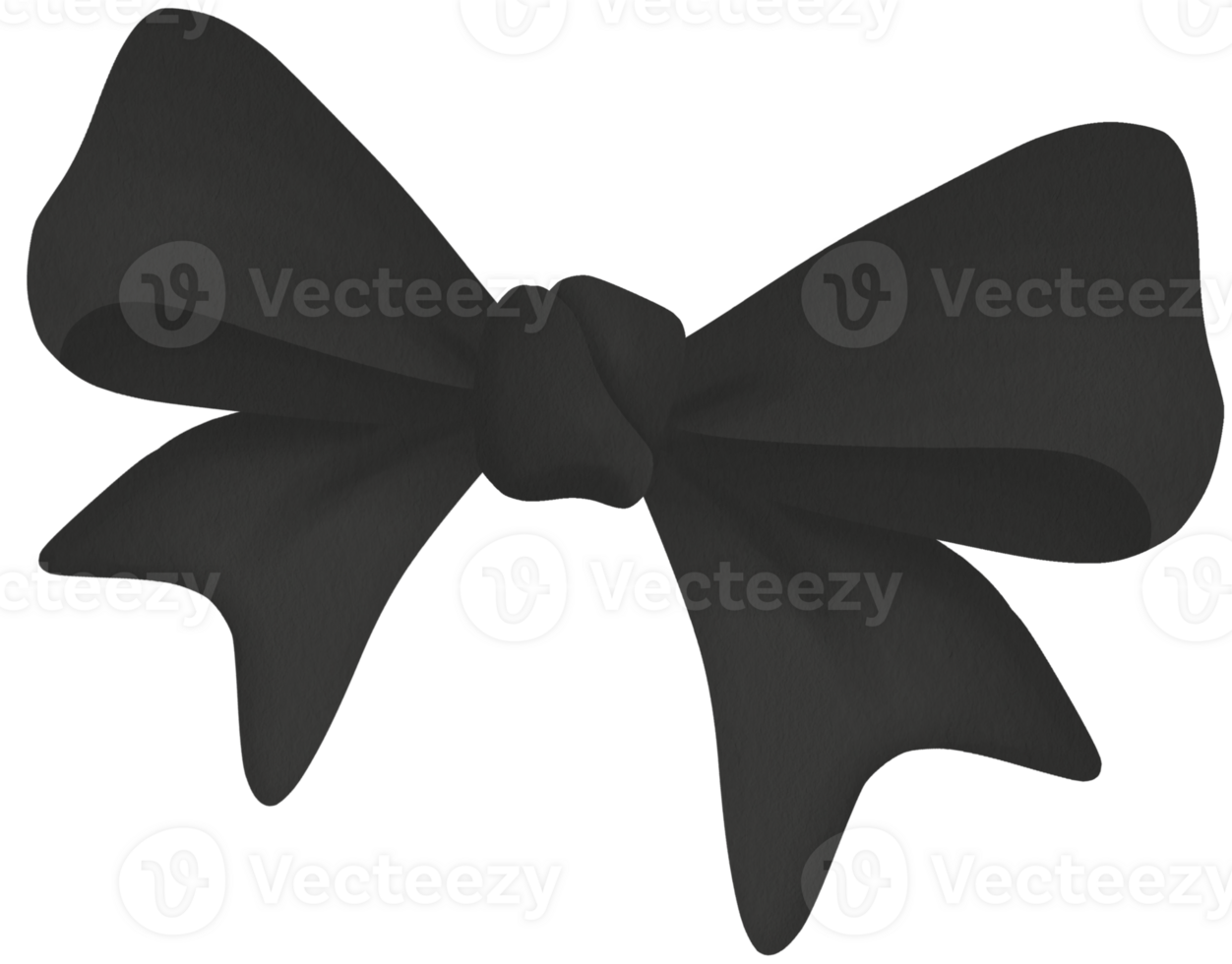 Black Ribbon Bow Isolated png