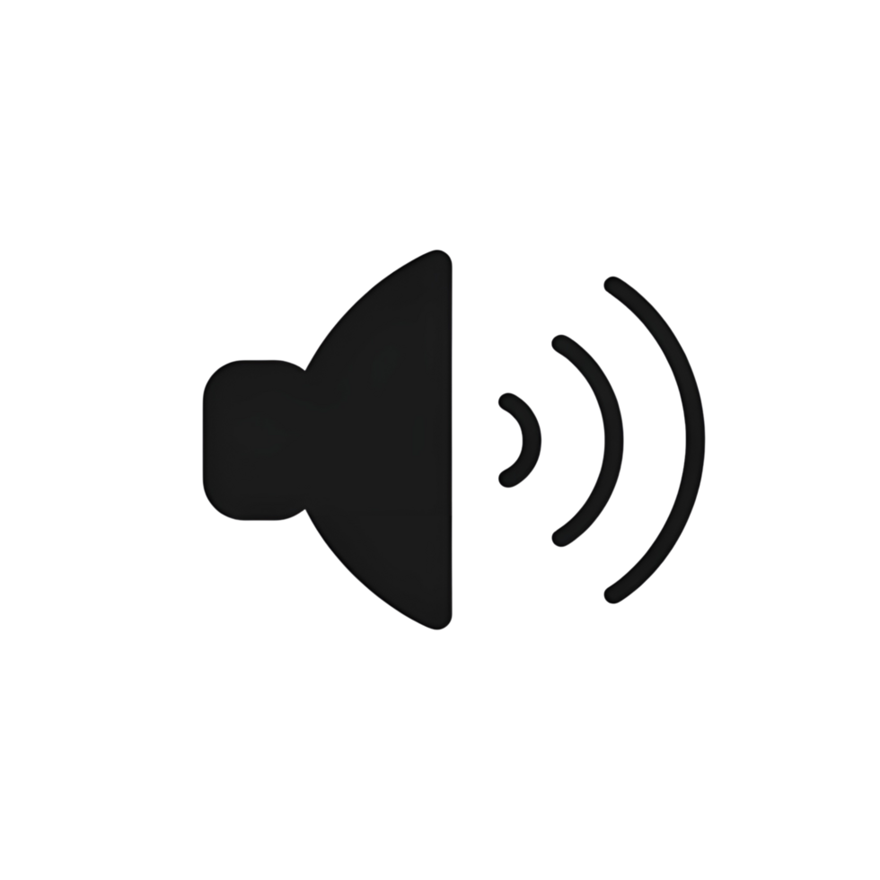 Sound 3D Render Icon png