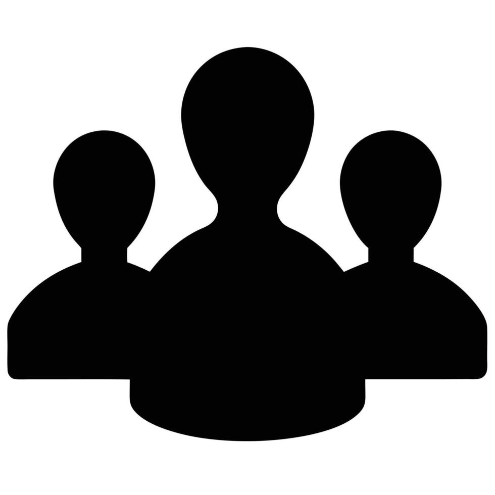 Silhouette Of A Team Of People In A Minimalist And Modern Design vector