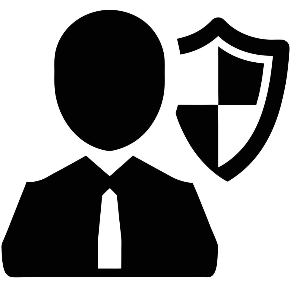 Personal Data Protection And Security Identity Safeguard Icon Illustration vector