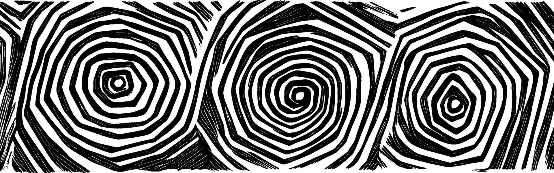 Vintage woodcut illustration showcasing intricate concentric hexagons design vector