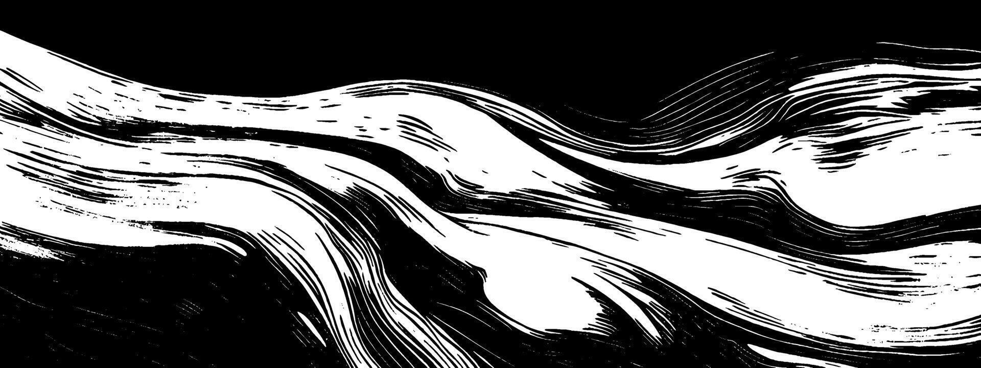 Vintage woodcut illustration showcasing layered lines with dynamic texture and contrast vector