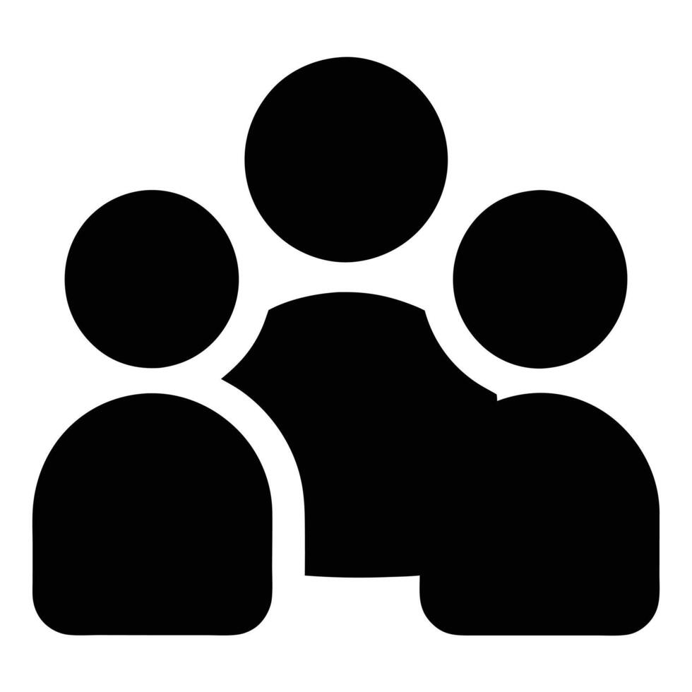 Group Of People Icon Silhouette Represents Team Community And Social Connection vector