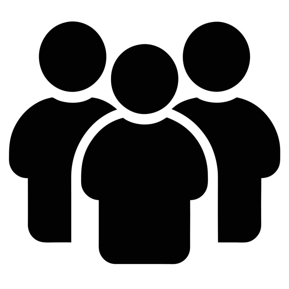 Group Of People Silhouette Icon Illustration For Teamwork Concept vector