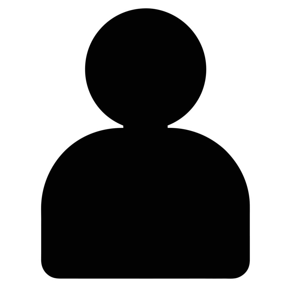 Simple Person Icon Illustration Symbol Design User Profile Silhouette vector