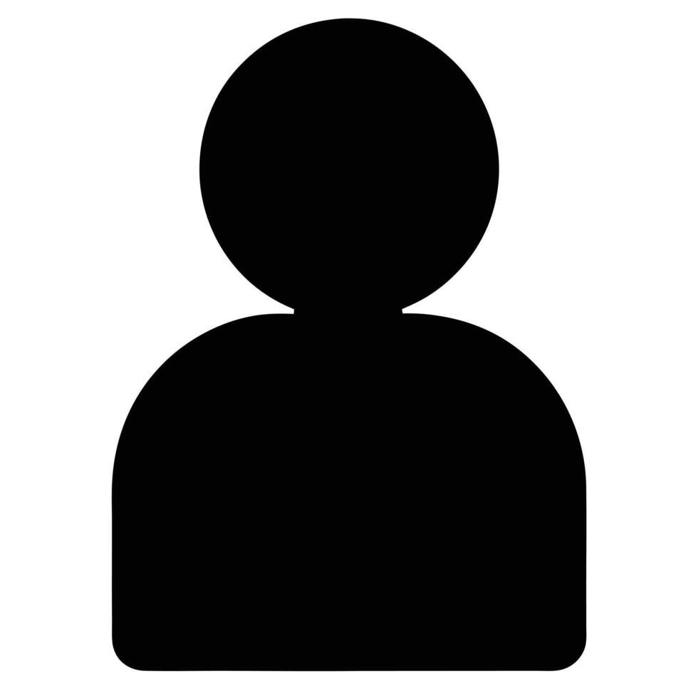 User Icon Silhouette Of Person Graphic Symbol User Interface Design Element vector