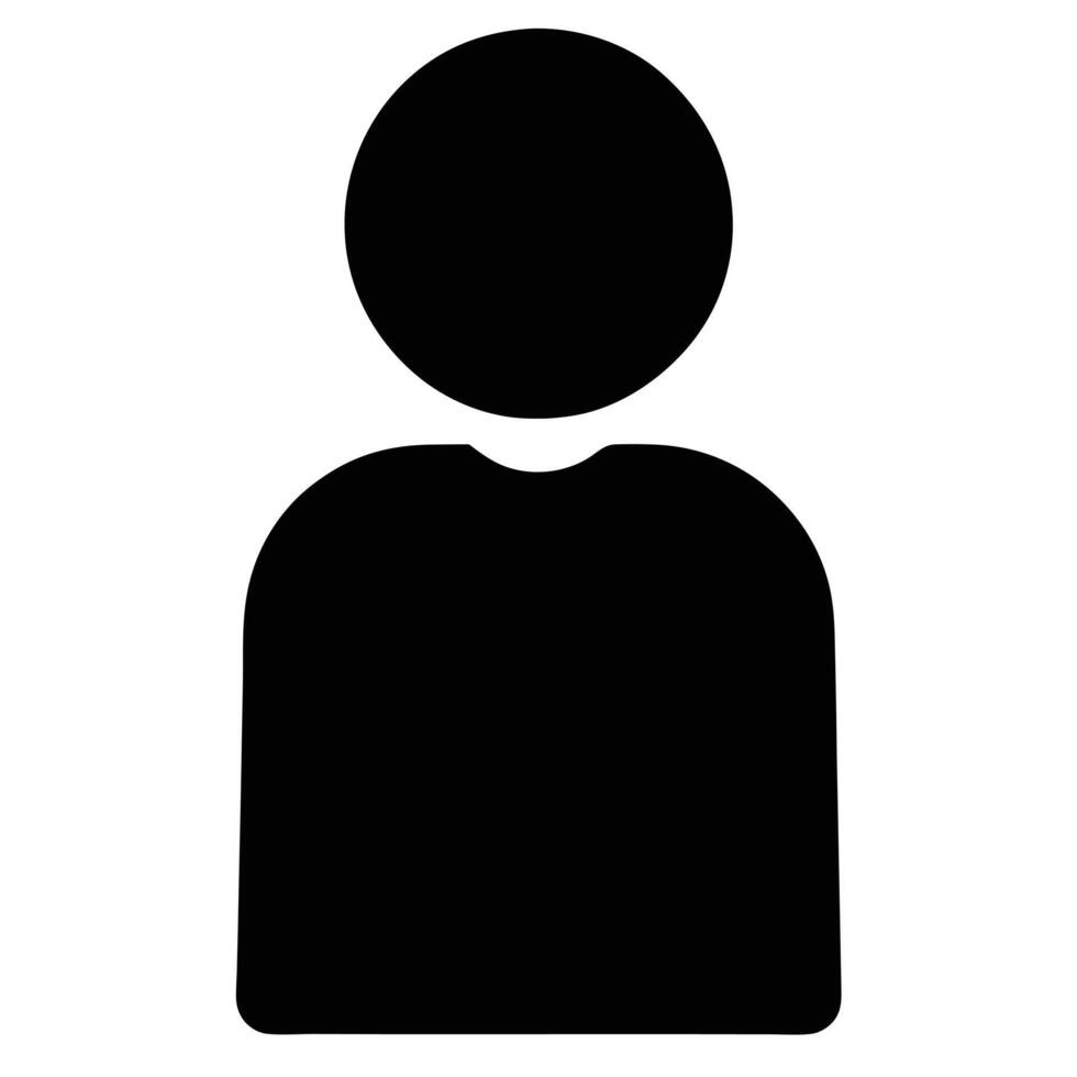 Simple Black User Icon Or Person Avatar Graphic For Website Applications vector