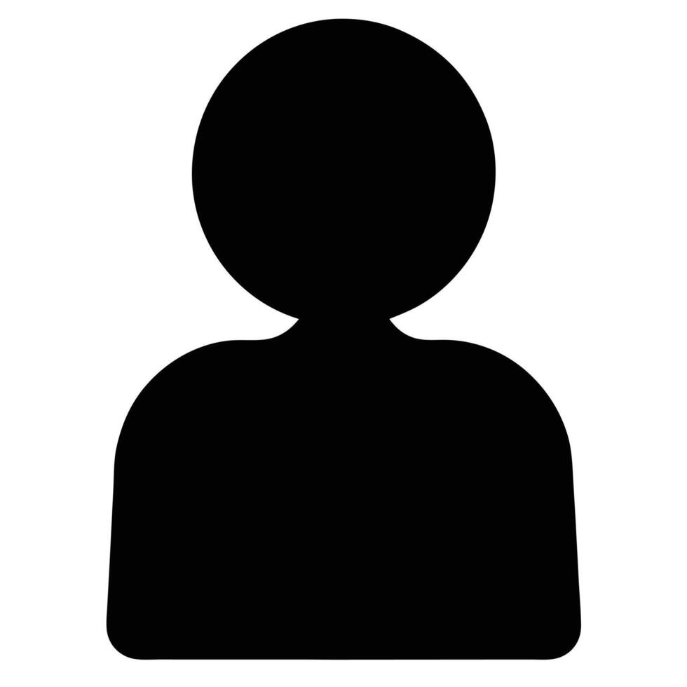 Simple Black Silhouette Of Person Avatar User Profile Sign Symbol vector
