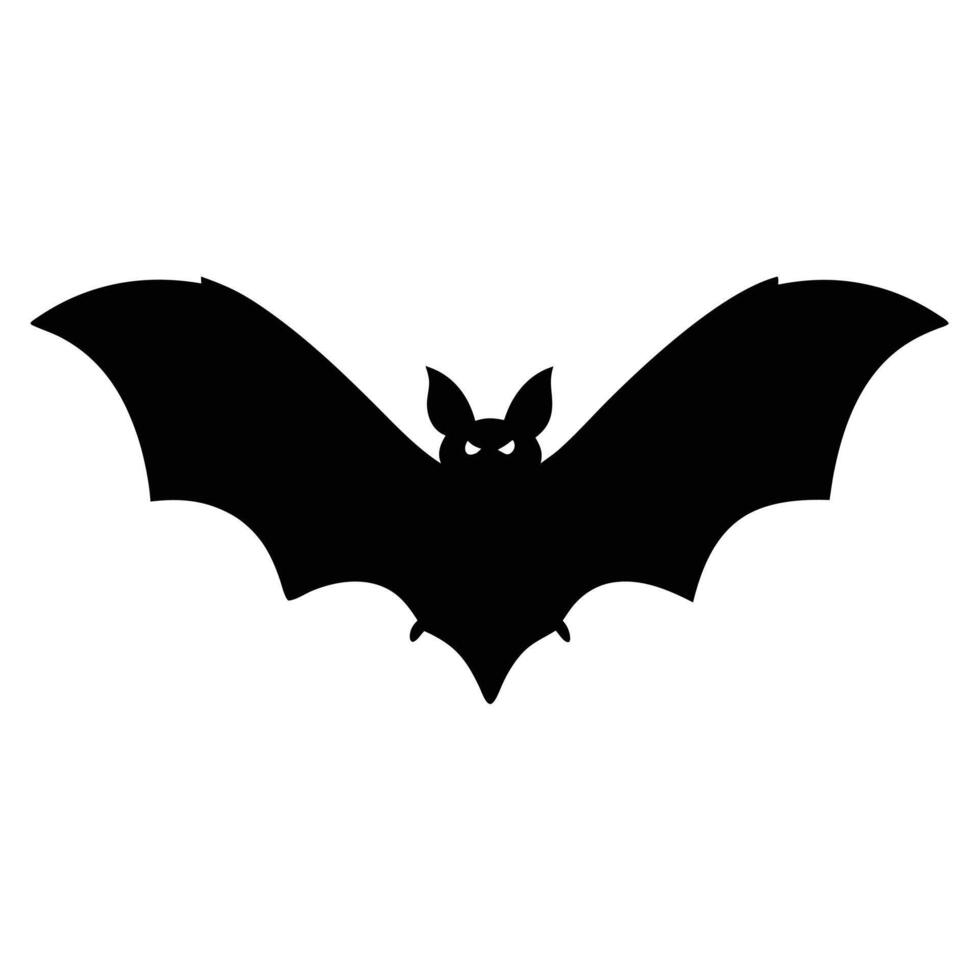 Simple Bat Silhouette Halloween Icon Graphic Element Illustration Design vector