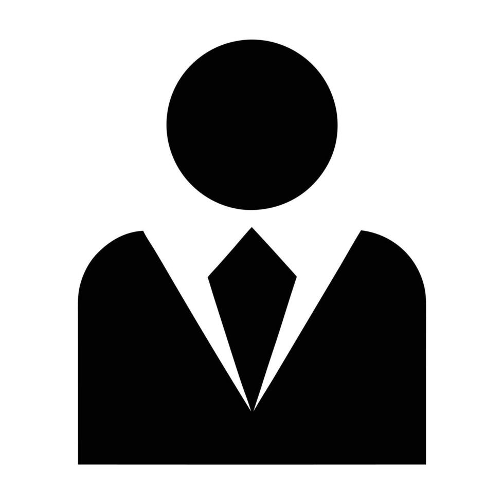 Business Professional Silhouette Icon Image Of Person In Suit And Tie vector
