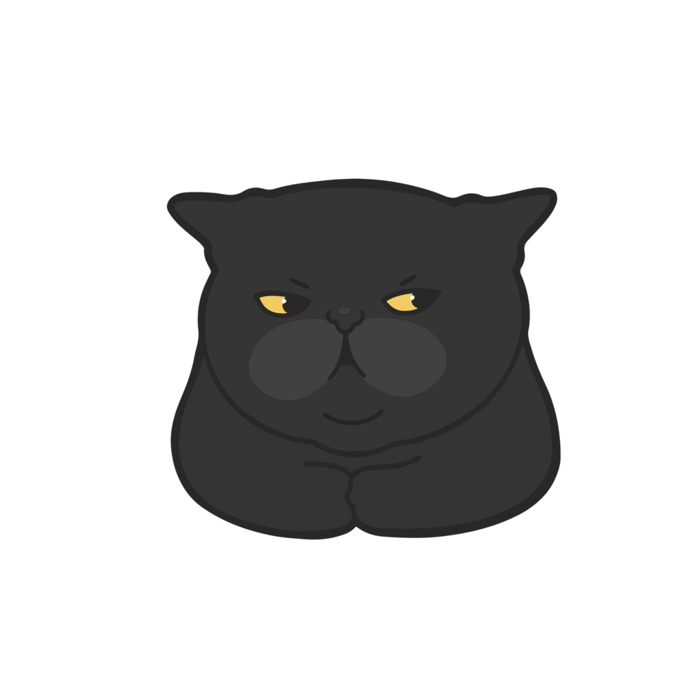 Side Eye Black Cat Meme Sticker Transparent T-shirt Cute Illustration png