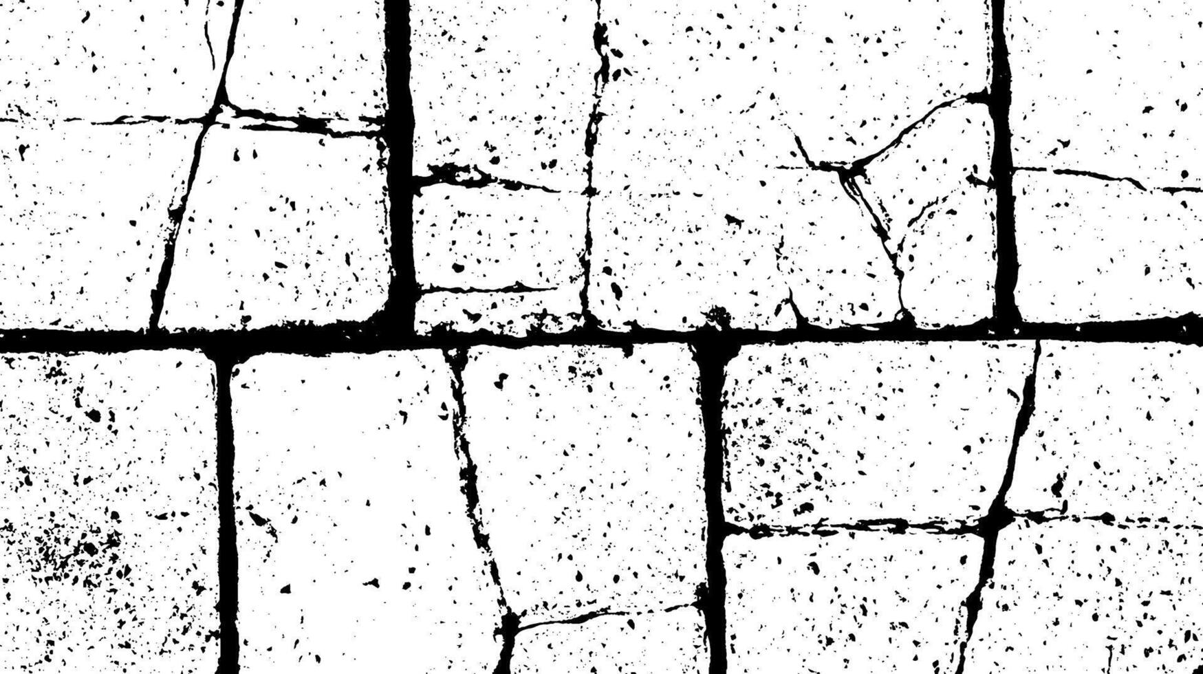 Grunge brick wall background with rough distressed texture. Vintage crackled stone and concrete effect with dusty overlays for aged retro and urban designs vector