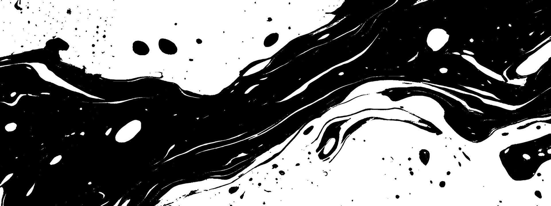 Vintage woodcut illustration displaying marble-like texture with flowing black and white patterns vector