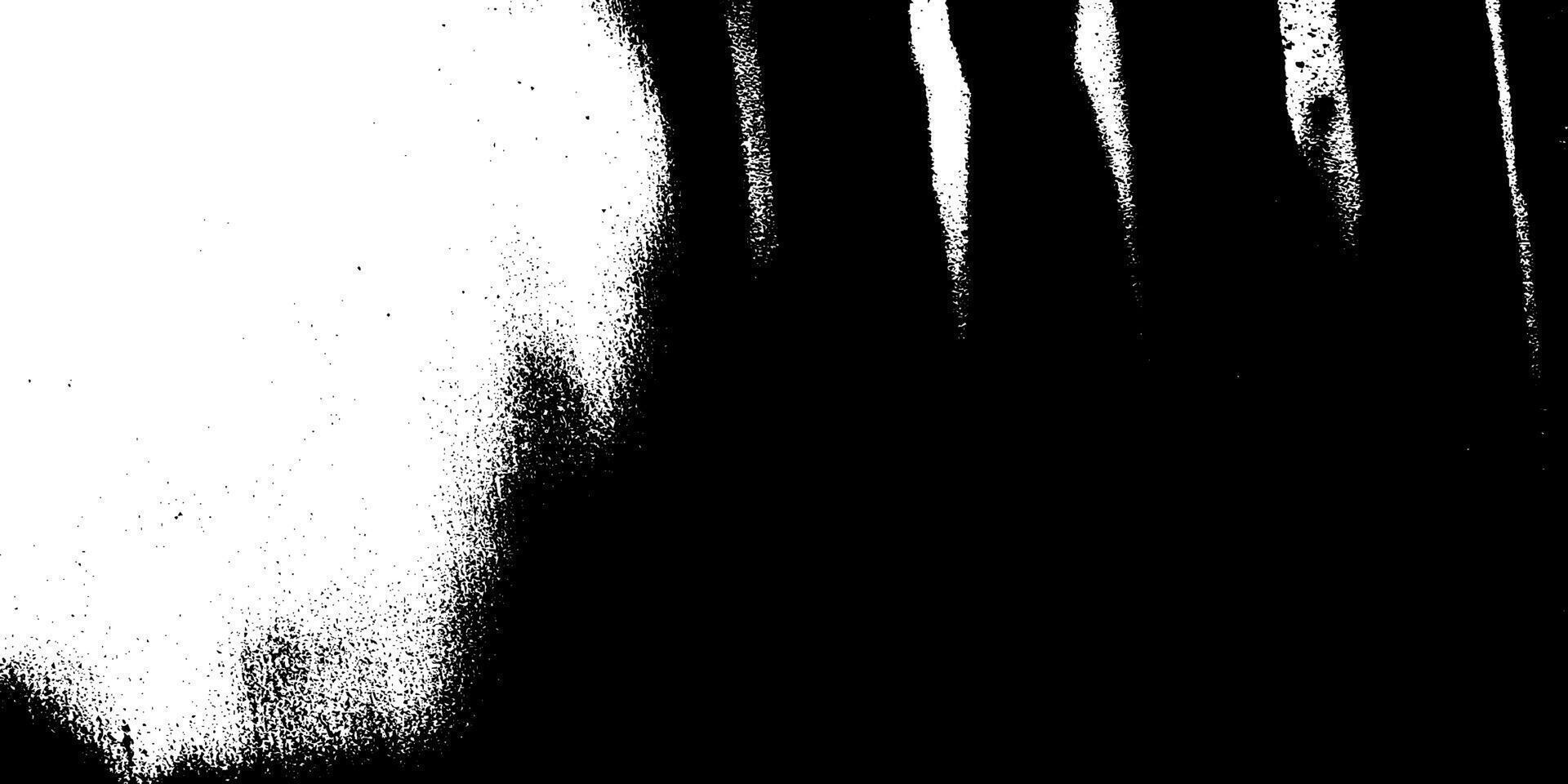 Rough White Pattern with Distressed Paper Texture and Black Background. vector