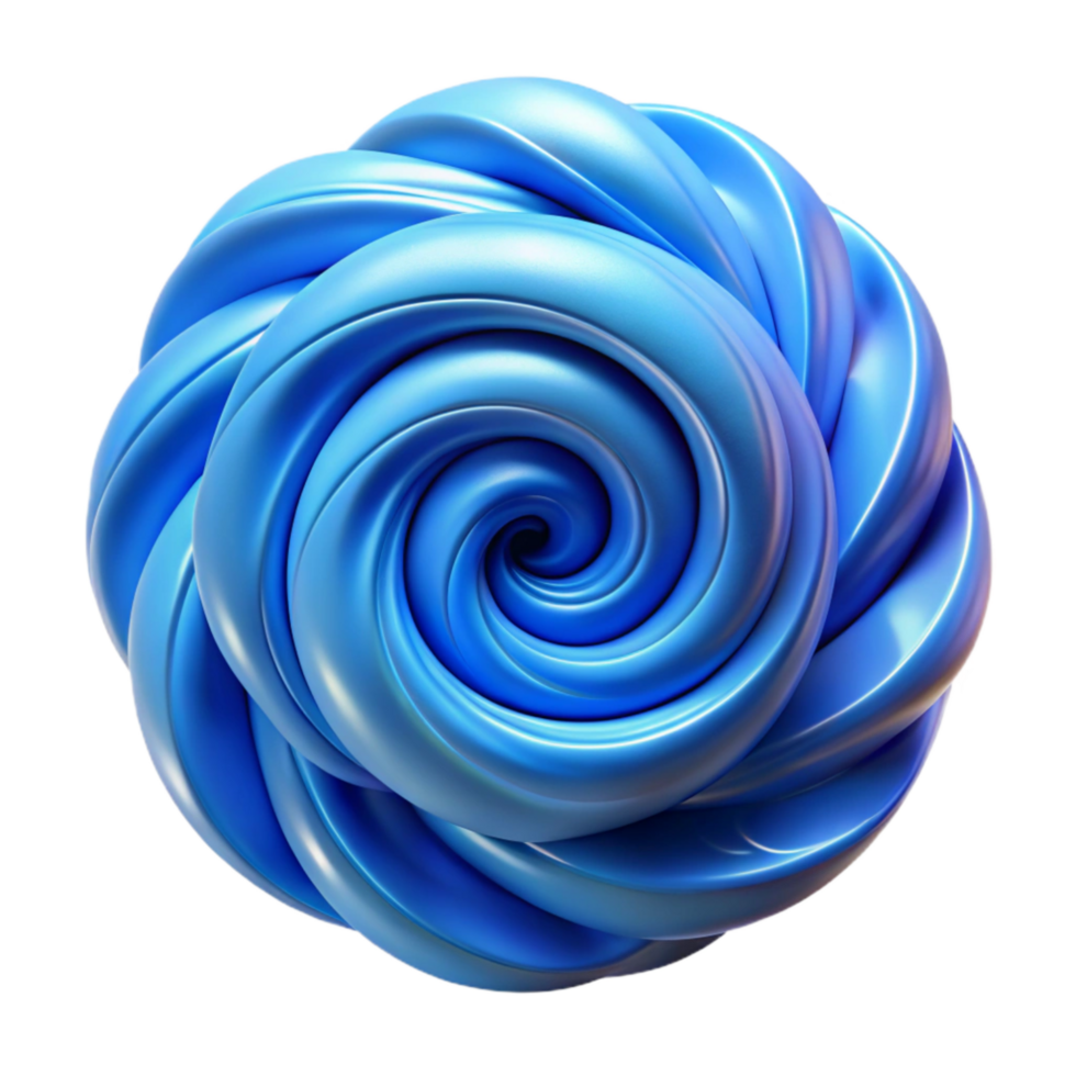 beautiful artistic Abstract Chaos Pattern Blue Swirls Cutout Transparent Background authentic png