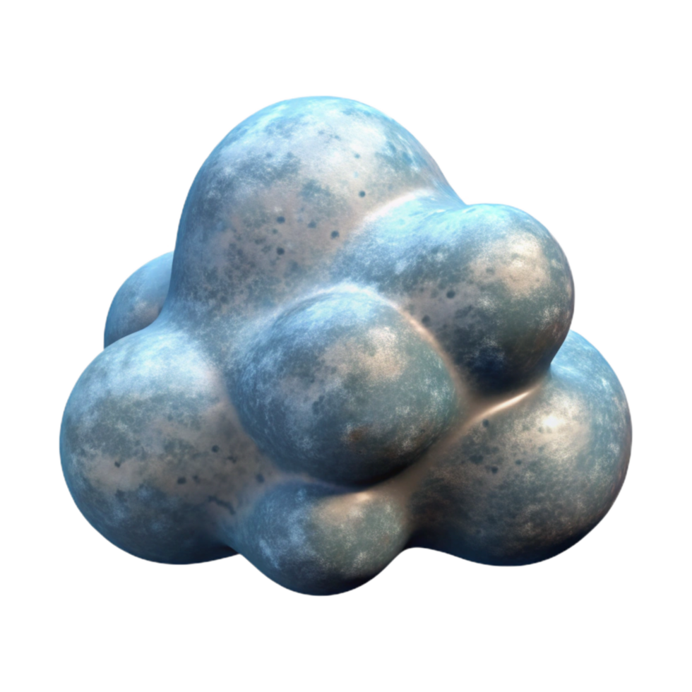 serene artistic Abstract Cloud Shape Isolated on Transparent Background genuine png