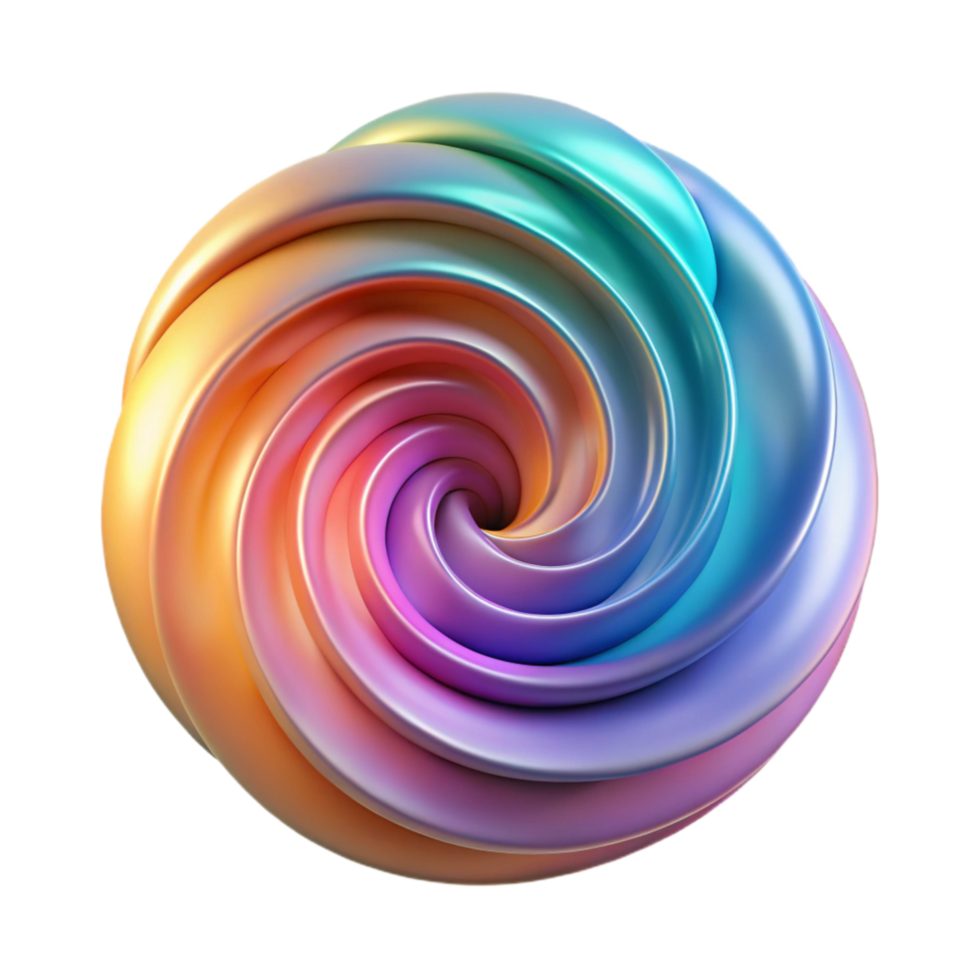 extraordinary minimalist Abstract Color Vortex with Transparent Background exclusive png