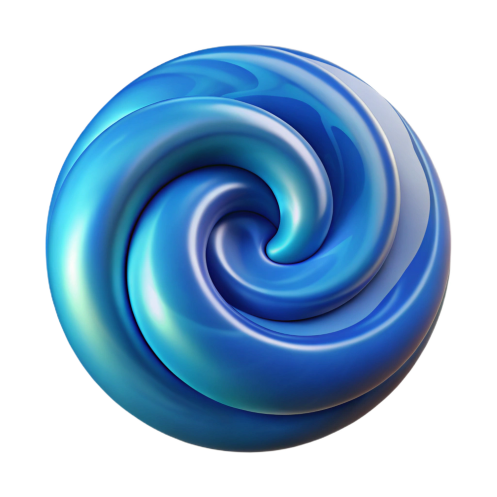 impressive modern Abstract Deep Ocean Swirl with Blue Gradient Isolated high quality png