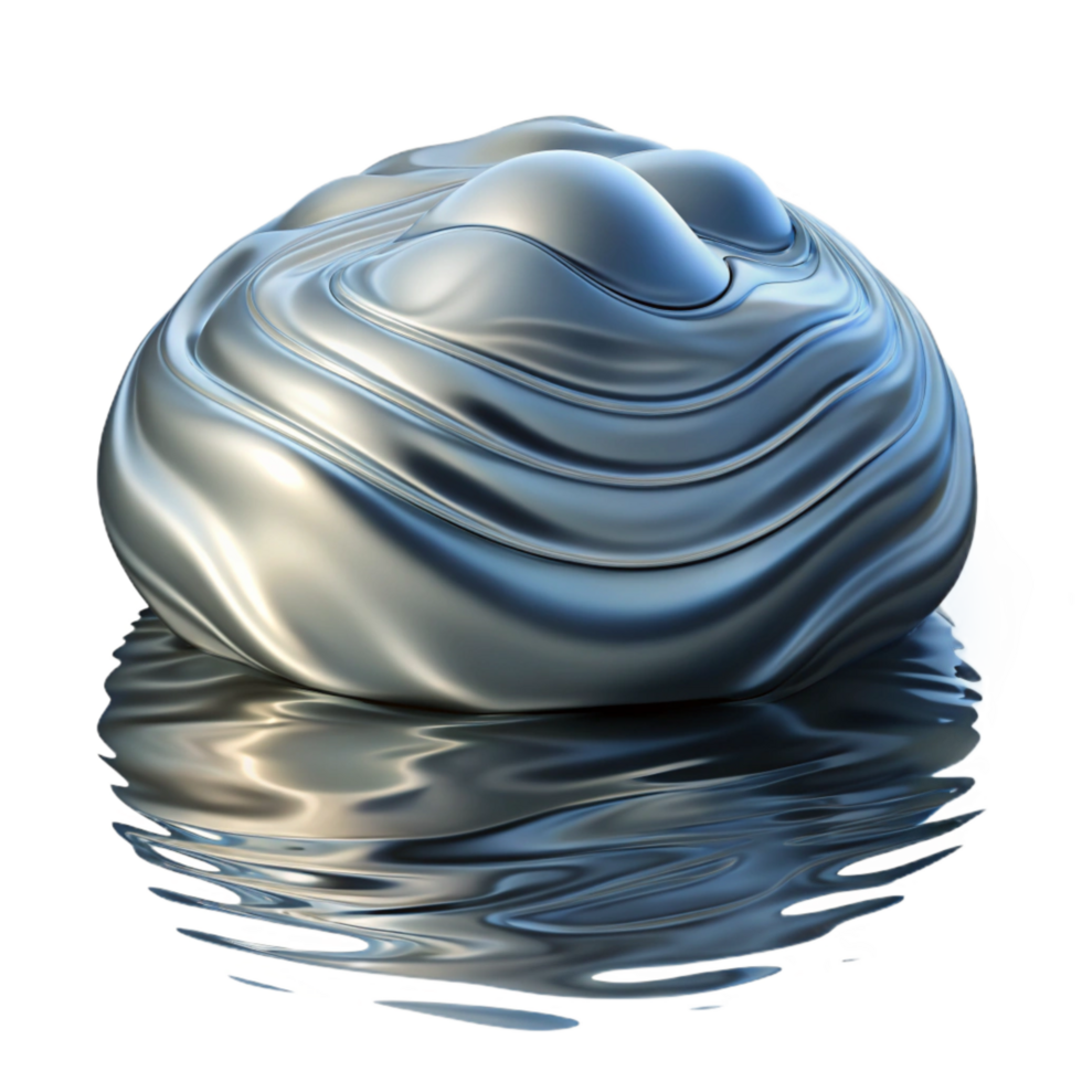 beautiful classic Abstract Distorted Reflection in Water Ripples Transparent Background genuine png
