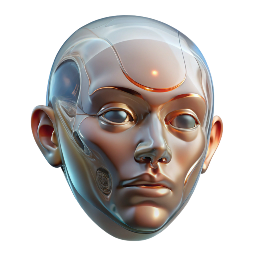 extraordinary contemporary Abstract Face Distorted Glass Reflection Transparent Background original png