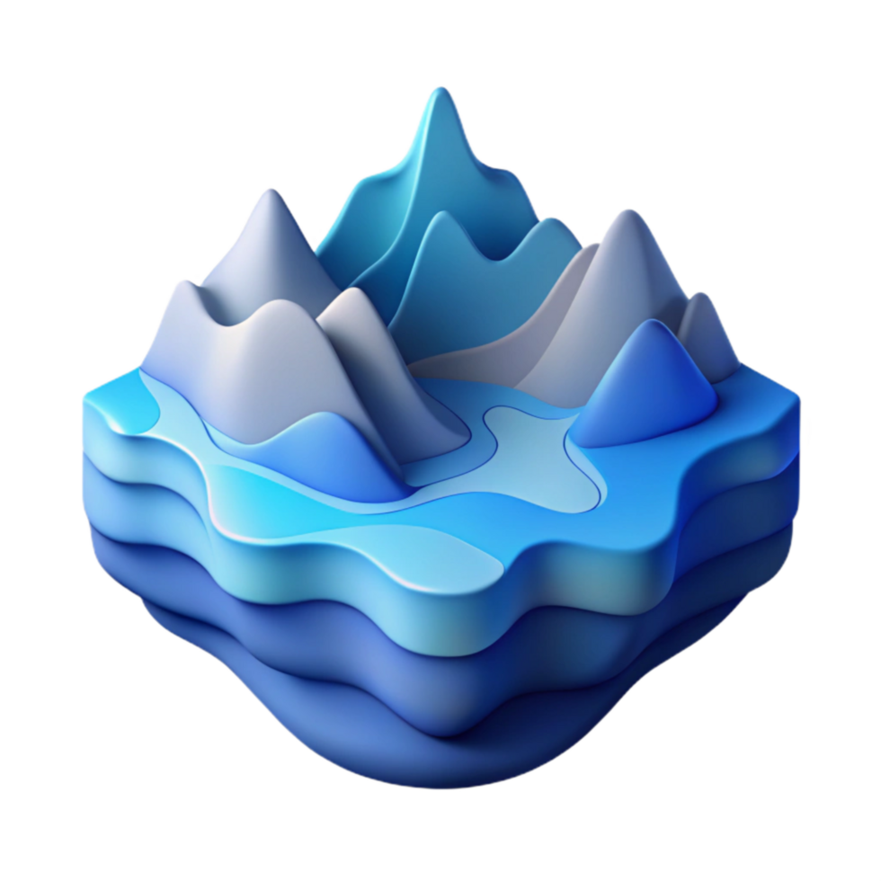 impressive traditional Abstract Fjord Cutout Tranquil Blue Waters genuine png