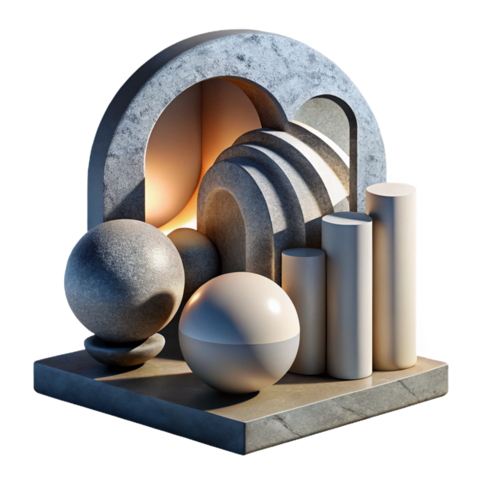 serene modern Abstract Light and Shadow Texture Isolated professional png