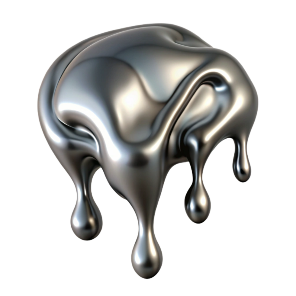 beautiful traditional Abstract Liquid Metal Drip Isolated Element exclusive png
