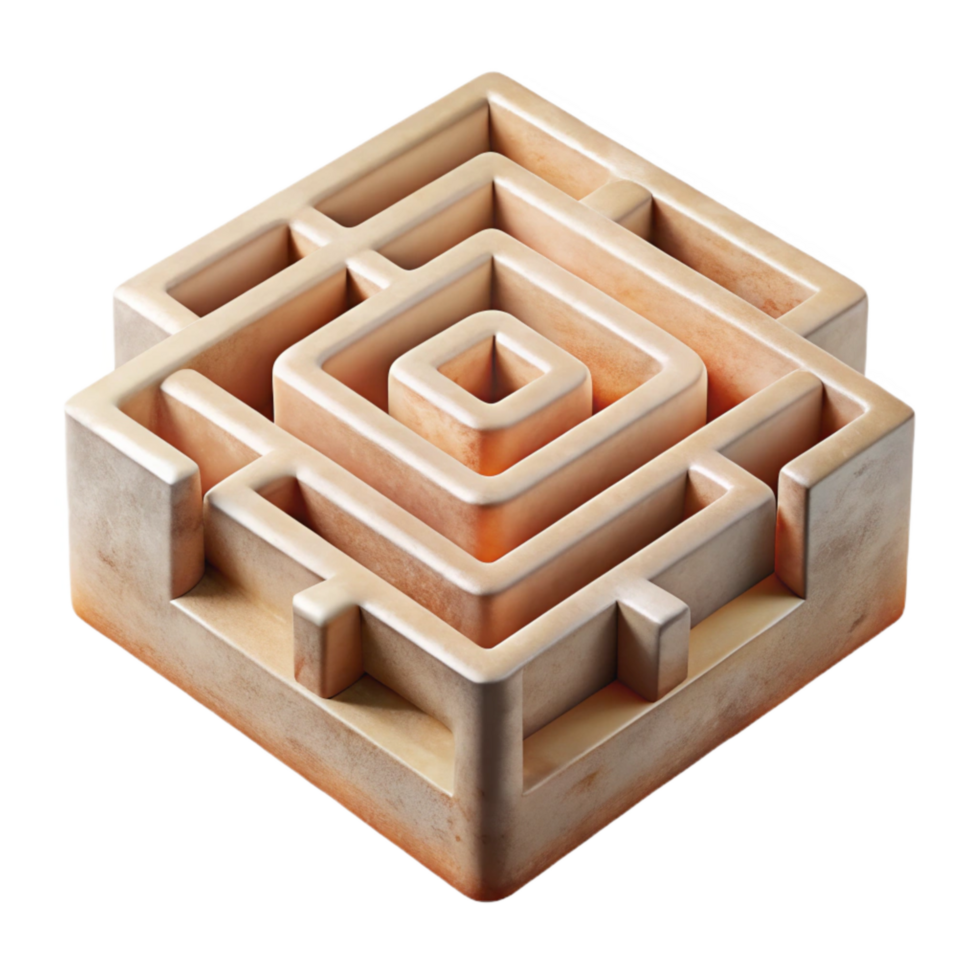 extraordinary artistic Abstract Luminari Maze Cutout on Transparent Background exclusive png