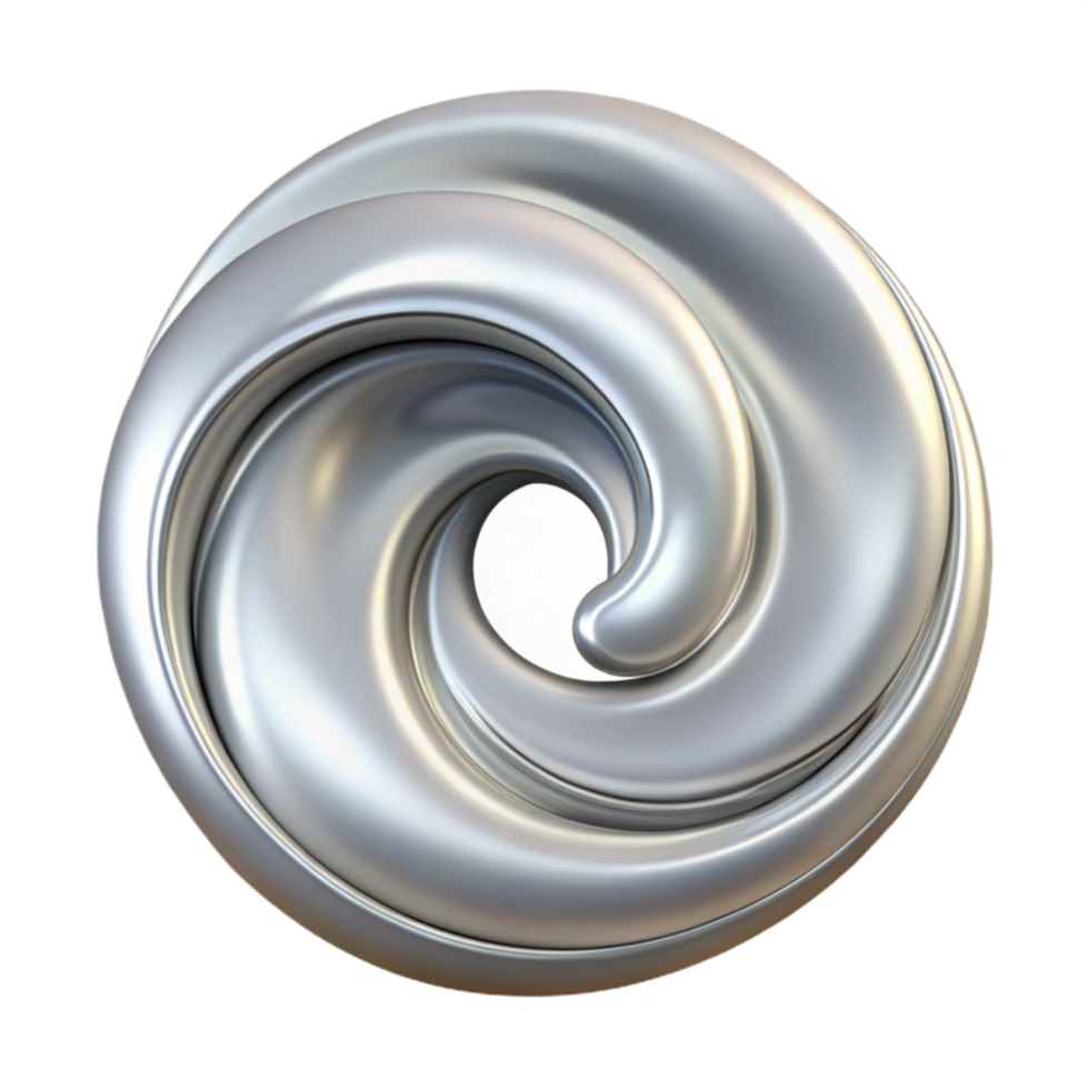 serene modern Abstract Platinum Swirl Transparent Cutout png