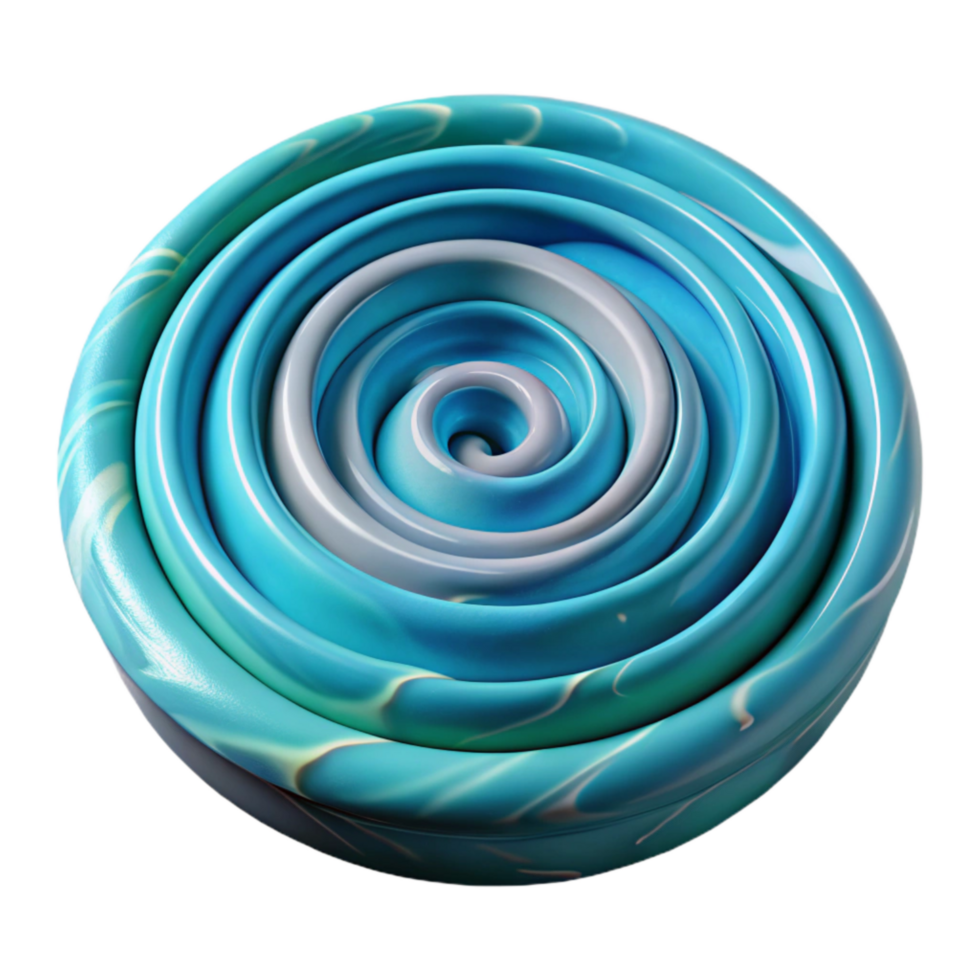 serene creative Abstract Ocean Whirlpool Cutout Isolated Element professional png