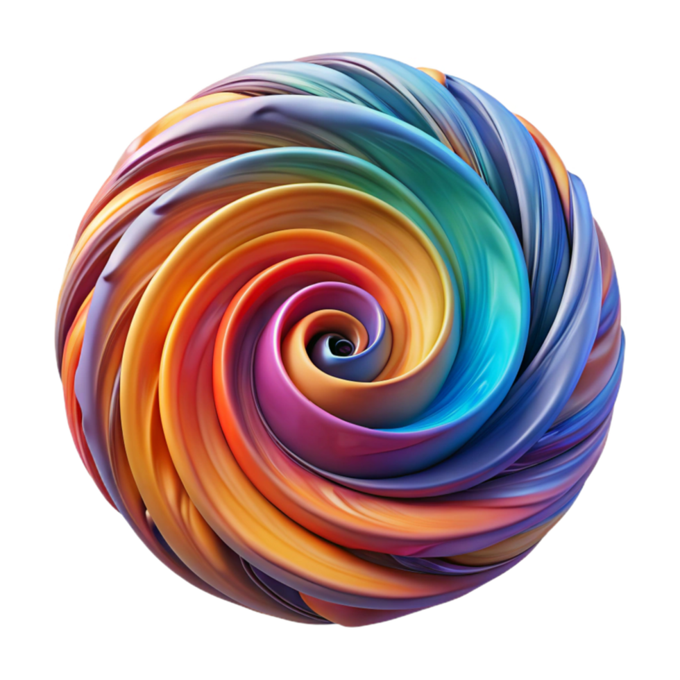 impressive abstract Abstract Paint Vortex Isolated with Vivid Hues premium png
