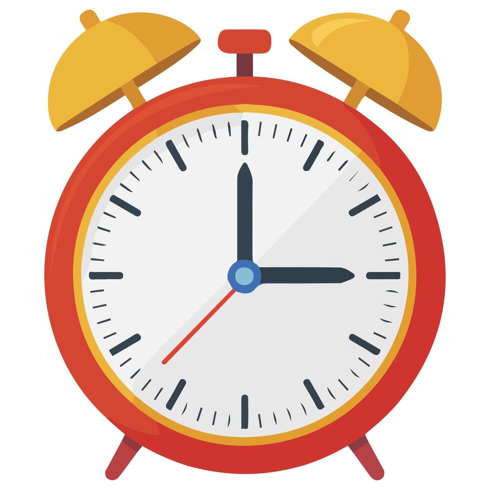 Alarm clock time isolated illustration on white background vector