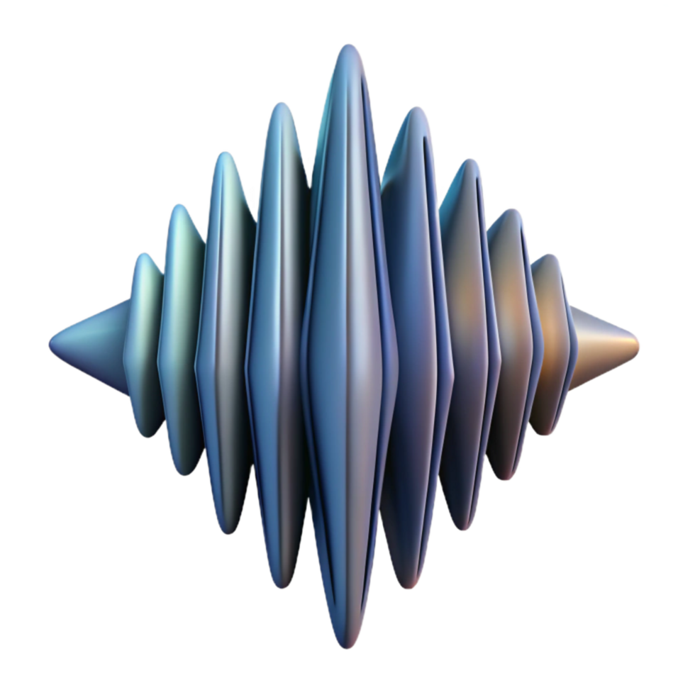 impressive classic Abstract Soundwave Form Cutout with Dynamic Angle detailed png