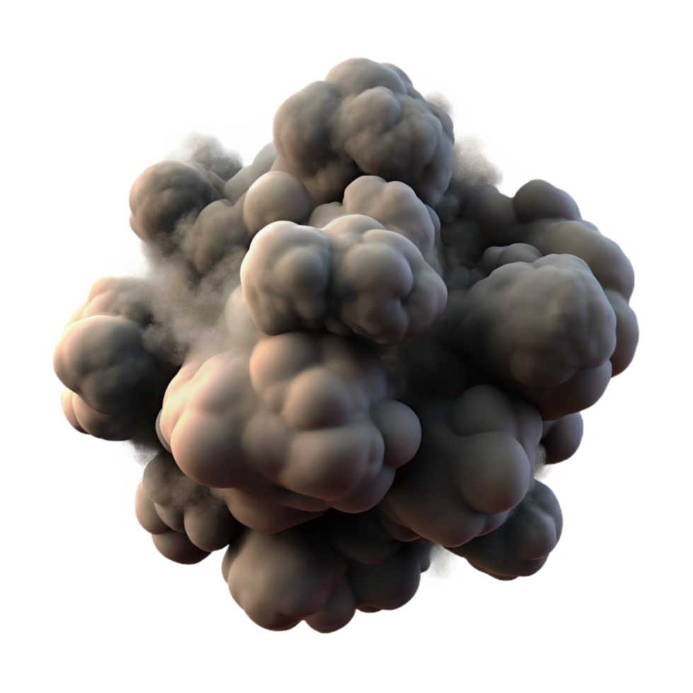 vibrant minimalist Abstract Smoke Plumes Black Transparent Background Isolated high resolution png