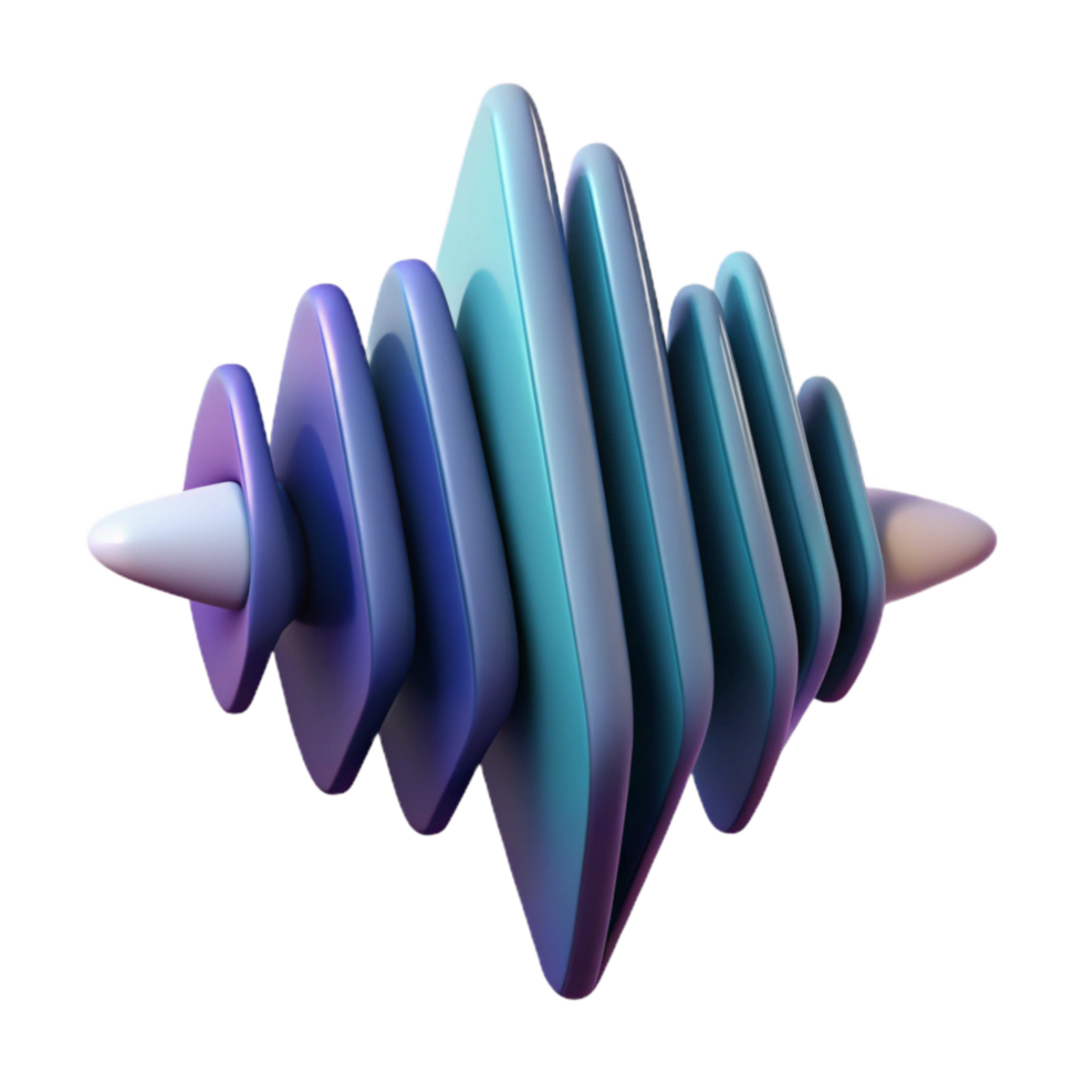 dramatic rustic Abstract Soundwave Form Cutout with Dynamic Angle detailed png