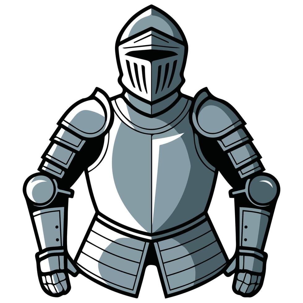 medieval armor knight protection icon isolated illustration on white background vector