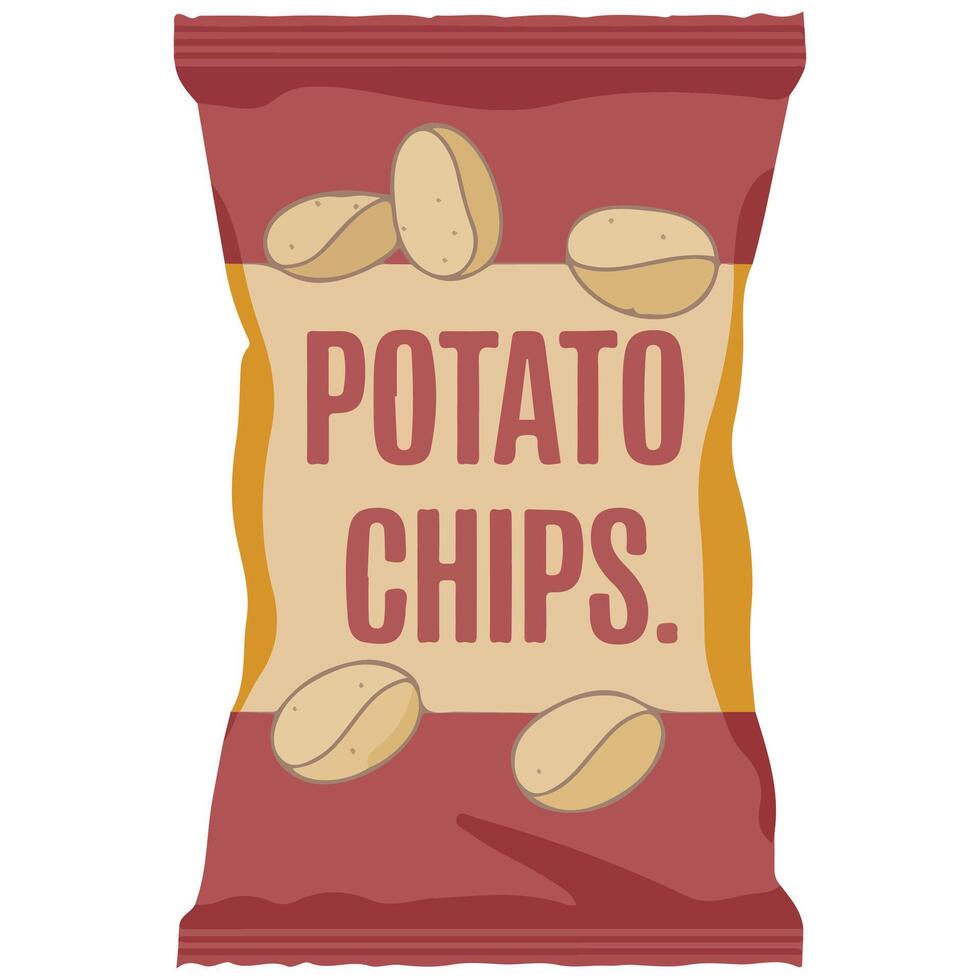 kimchi potato chips spicy snack isolated illustration on white background vector