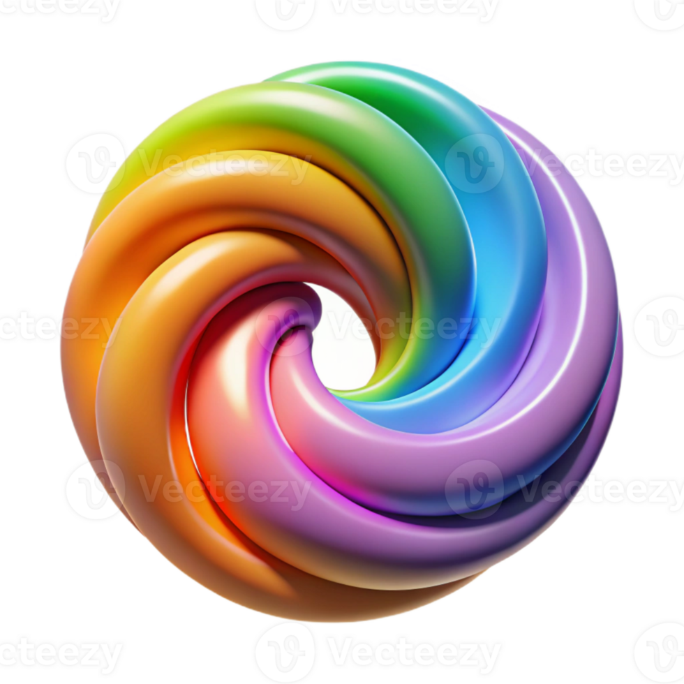 wonderful rustic Abstract Swirling Rainbow Isolated Element professional png