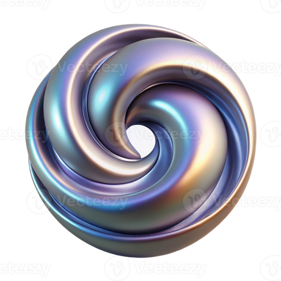 beautiful traditional Abstract Titanium Swirl Isolated on White authentic png