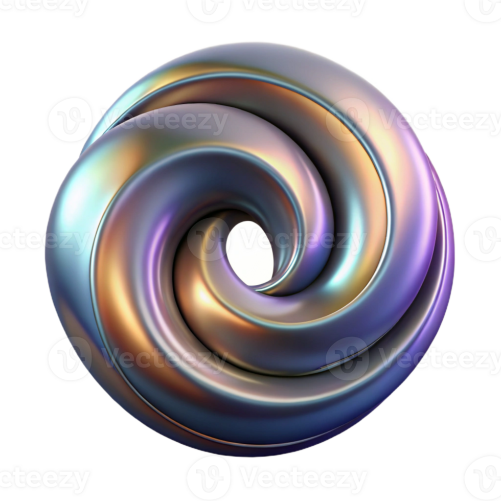 beautiful creative Abstract Titanium Swirl Isolated on White high resolution png