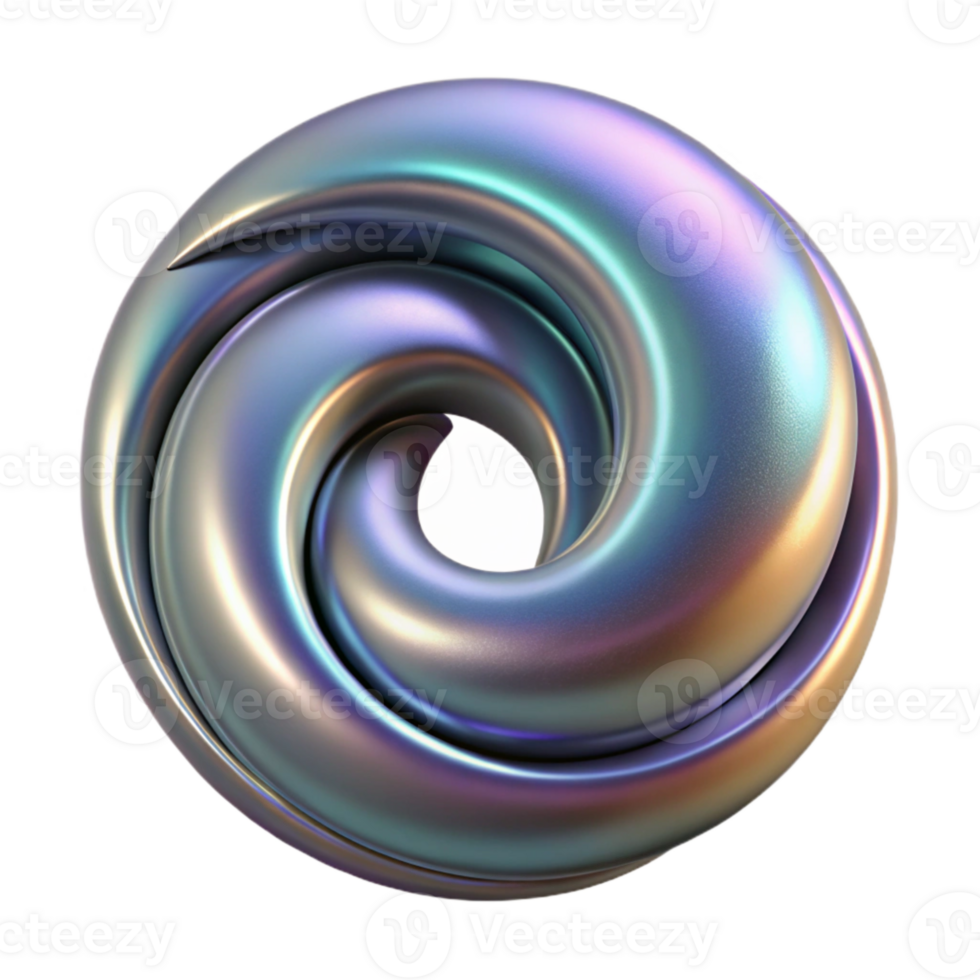 serene vintage Abstract Titanium Swirl Isolated on White png
