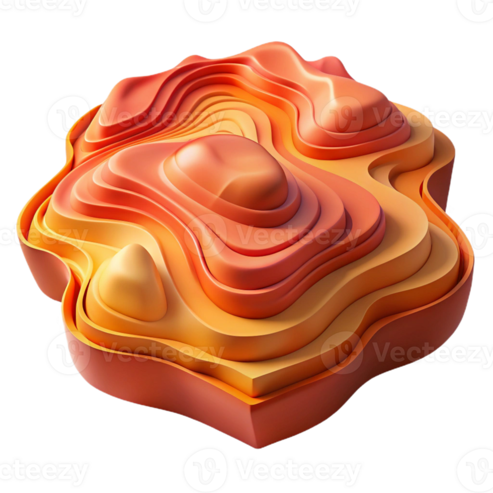 extraordinary traditional Abstract Topographic Art Cutout Warm Colors original png