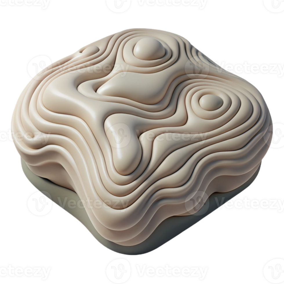 serene traditional Abstract Topographic Contours Isolated on Transparent Background high resolution png