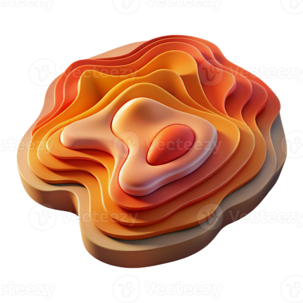extraordinary abstract Abstract Topographic Art Cutout Warm Colors professional png