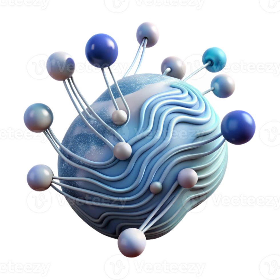 elegant modern Abstract Virtual Data Stream with Particles Transparent Background high quality png