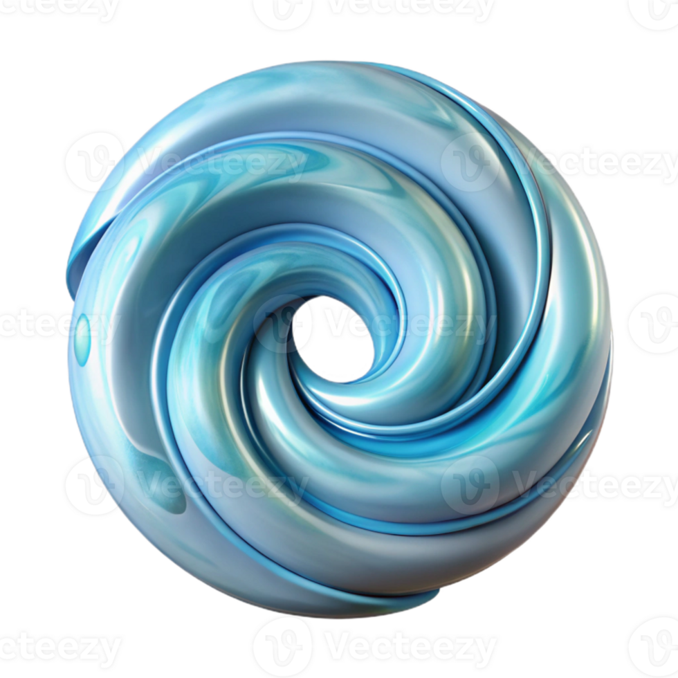 dramatic modern Abstract Water Swirl Cutout Isolated on Transparent Background authentic png