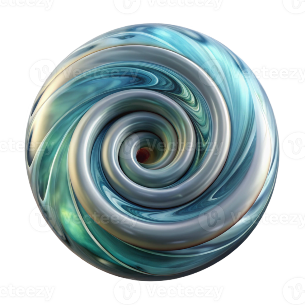 magnificent vintage Abstract Water Vortex Transparent Background Isolated exclusive png