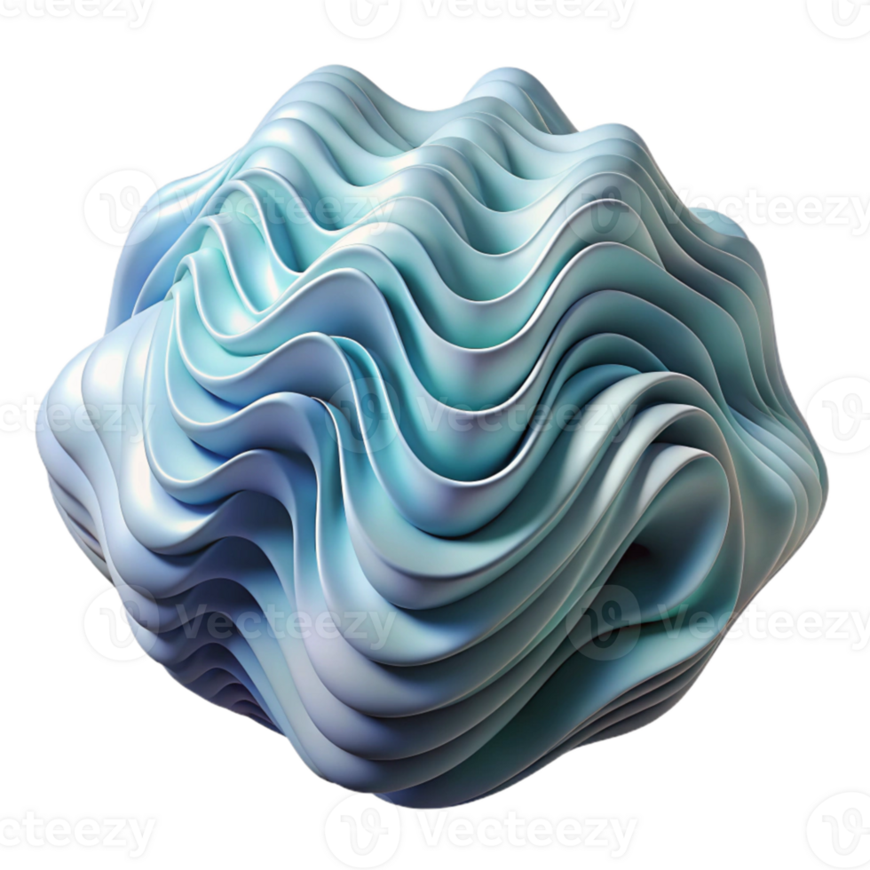 stunning artistic Abstract Waves Creating Depth Illusion Transparent premium png